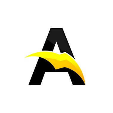 Bir harf logo tasarımı Vektörü