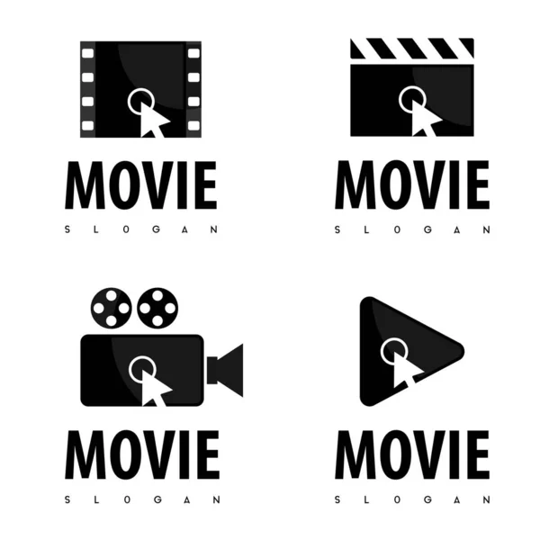 Cliquez Sur Movie Logo Vector — Image vectorielle