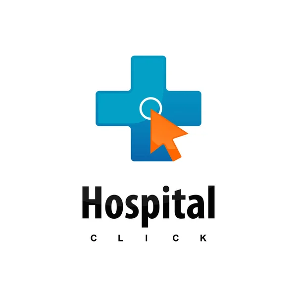 Krankenhaus Und Klinik Logo Mit Kreuzsymbol — Stockvektor
