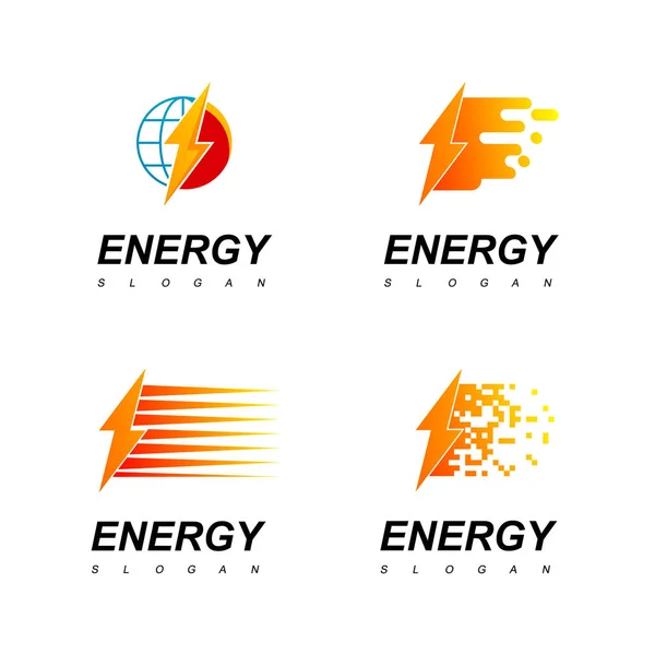 Hızlı Enerji Logosu Tasarımı Lham Verici — Stok Vektör