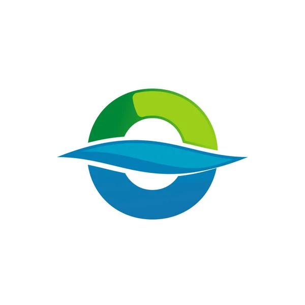 Bokstav Logotyp För Rent Vatten — Stock vektor
