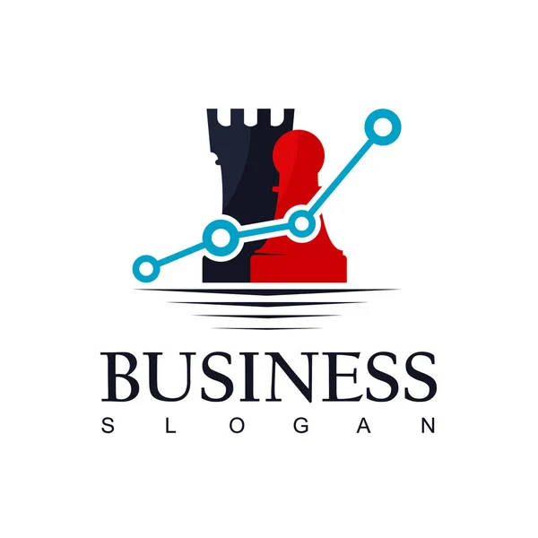 Estrategia Negocios Diseño Logo Inspiración — Vector de stock