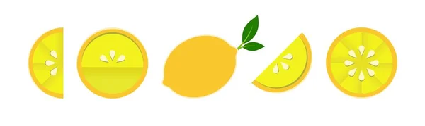 Naranja Mandarina Pomelo Limón Lima Sobre Fondo Blanco Ilustración Vectorial — Archivo Imágenes Vectoriales