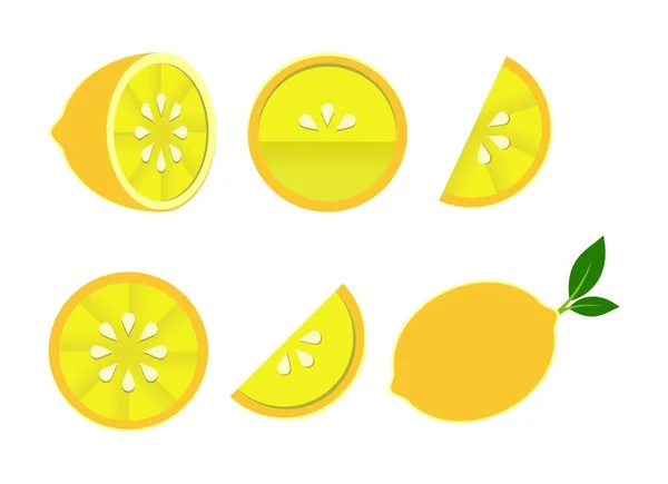 Naranja Mandarina Pomelo Limón Lima Sobre Fondo Blanco Ilustración Vectorial — Archivo Imágenes Vectoriales