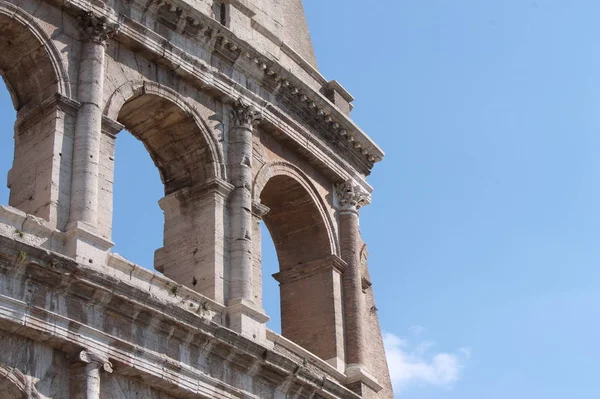 Detail Van Bogen Van Het Colosseum Monumentale Rome Stockfoto