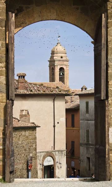 Uitzicht Montalcino Vanaf Kasteel — Stockfoto