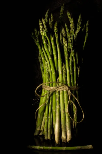 asparagus whit string  in light painting