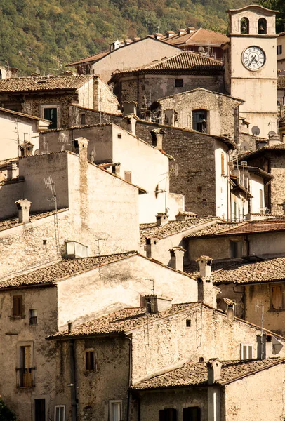 Uitzicht Het Dorp Scanno — Stockfoto