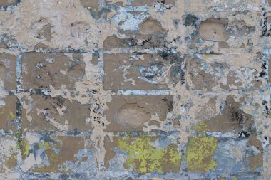 Arka plan eski renk Vintage stonewall sıva doku peeling ile. Soyut Tasarım öğesi
