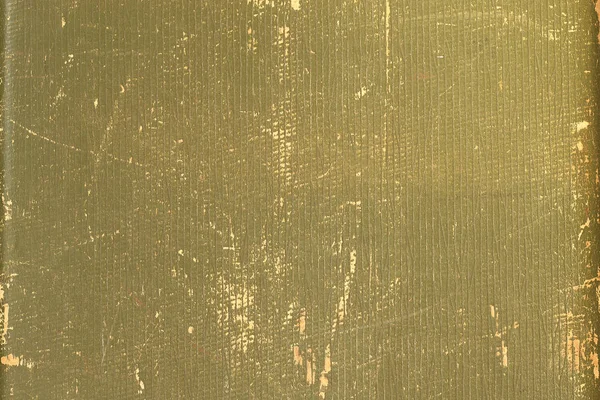 旧破旧的绿色背景与金色的阴影 网格模式 旧书封面的复古画布纹理 — 图库照片