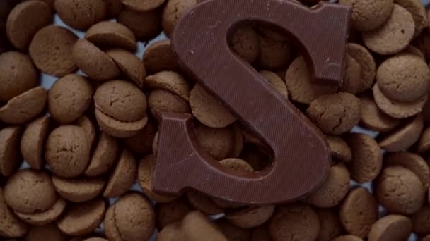 Néerlandais Vacances Sinterklaas Vidéo Contexte Avec Des Aliments Traditionnels Pepernoten — Video