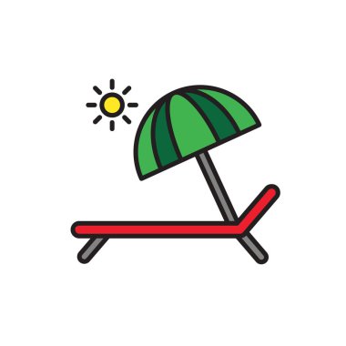 Plaj yatağı glyph simgesi beyaz izole. Eps10 