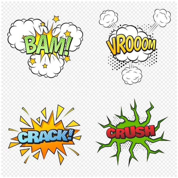 Ορισμός Comic Bubble Ομιλία Λέξη Κωμική Απεικόνιση Έκφρασης Κινουμένων Σχεδίων — Διανυσματικό Αρχείο