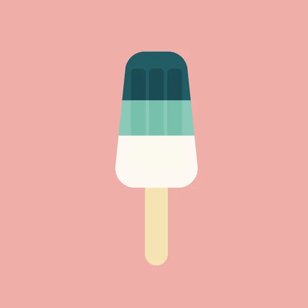 Icono de helado aislado en el fondo. Moderno concepto de pictograma plano minimalismo — Vector de stock