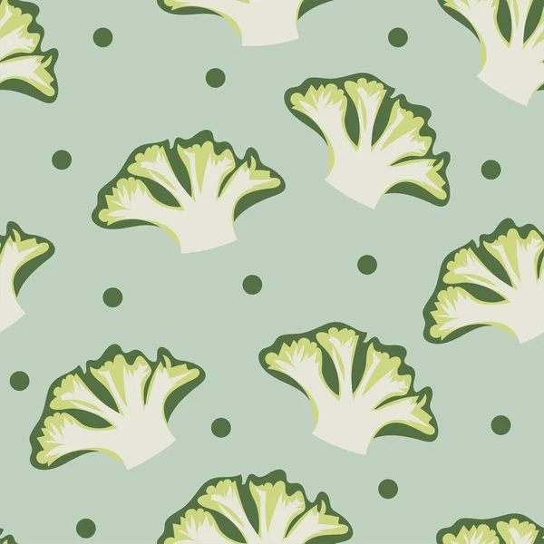 Ensemble Légumes Sans Couture Brocoli Sur Fond Geen Illustration Vectorielle — Image vectorielle