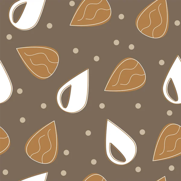 Leche de almendras - conjunto vectorial de elementos de diseño y patrón para el fondo de embalaje — Archivo Imágenes Vectoriales