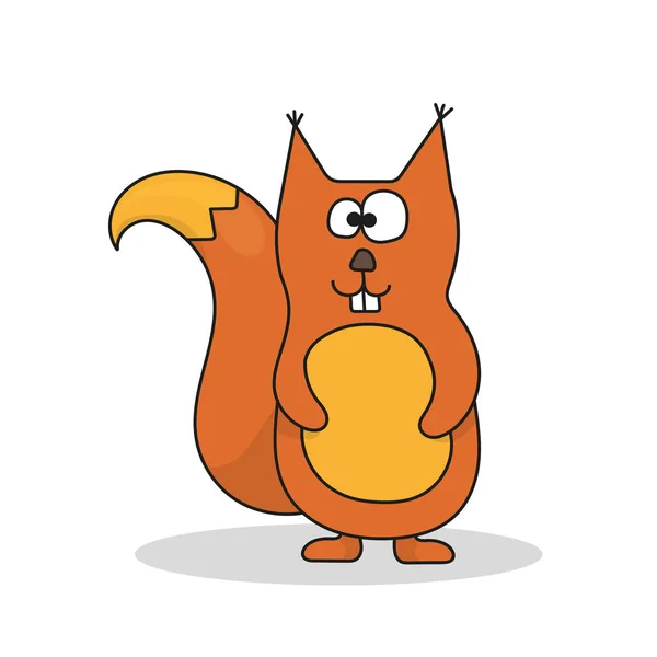 Lo scoiattolo è un animale della foresta. Animali icona singola in stile cartone animato simbolo vettoriale — Vettoriale Stock