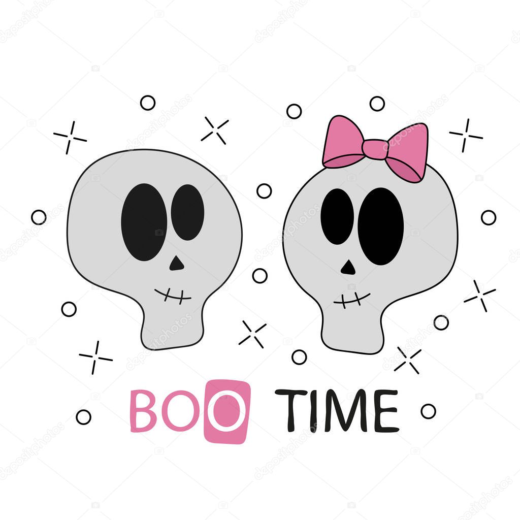 Funny skeleton. Print on T-shirts, sweatshirt and souvenirs. Vector illustration