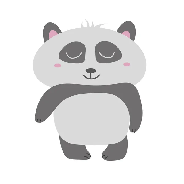 Söt Panda Bear vektor illustration. Djur vektor. hand dras panda — Stock vektor
