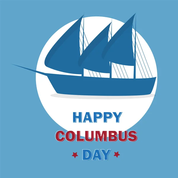 Happy columbus day design template. vector illustration for greeting cards — Stock Vector