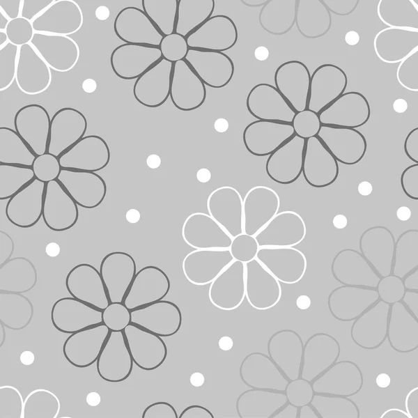 ベクトル花パターン。包装用シームレス花柄背景繊維 — ストックベクタ