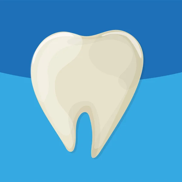 Желтые плохие больные зубы. Векторный cartoo nstyle. Синий фон стоматологической клиники — стоковый вектор