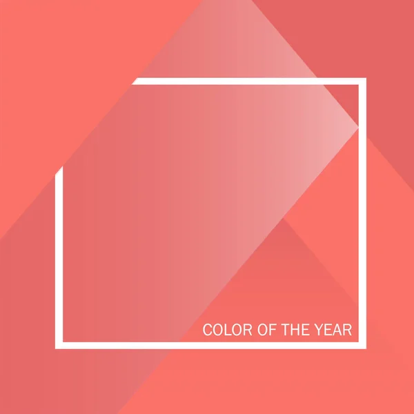 Color coral vivo del año. Paleta de tendencias de color. Diseño de ilustración vectorial — Archivo Imágenes Vectoriales