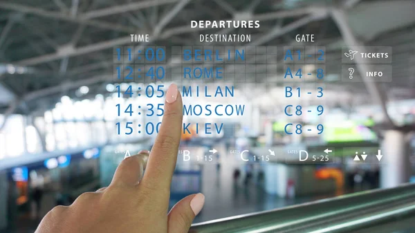 Augmented reality - use AR app to reserve flight with smart online technology