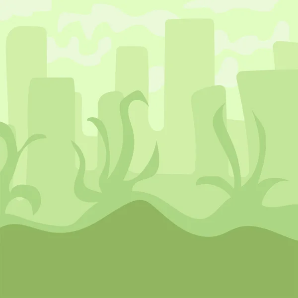 Tecknade landskap för game design, natur bakgrund — Stock vektor