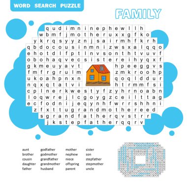 Puzzle ve boyama aktivite sayfası-kelime arama bulmaca-Türkçe