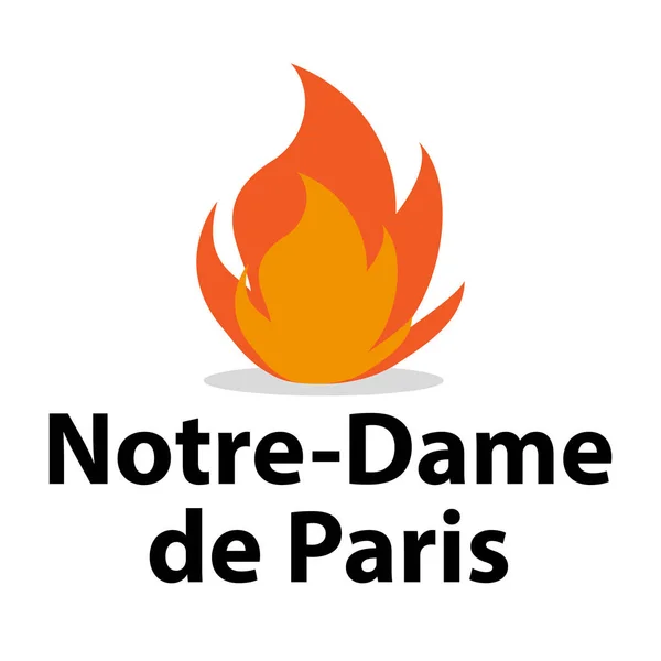 Frankreich - 15. April 2019 Feuer in der Kathedrale Notre Dame — Stockvektor