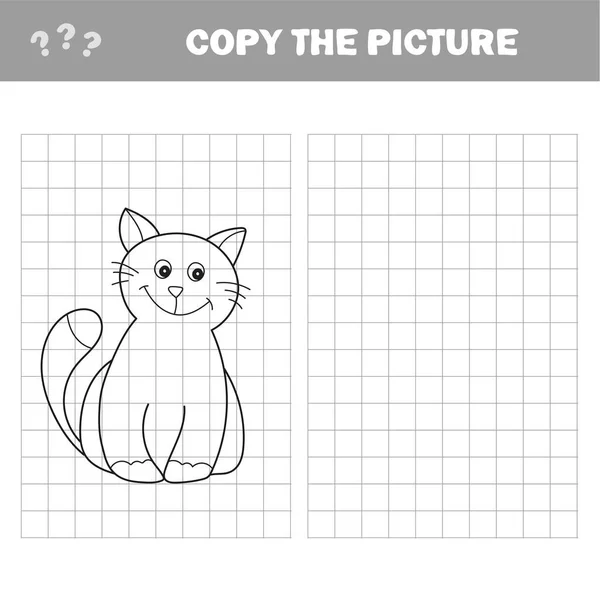 Pequeño gatito gracioso. Libro para colorear. Juego educativo para niños — Archivo Imágenes Vectoriales
