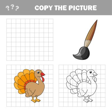 Resim kopyala, okul öncesi çocuklar için basit bir eğitim oyunu - Türkiye