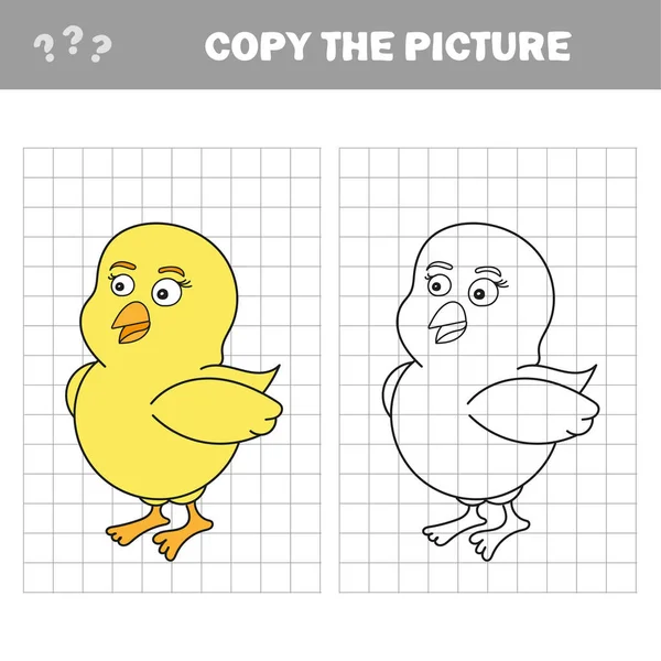 Pollo para colorear, el libro para colorear para niños en edad preescolar — Archivo Imágenes Vectoriales