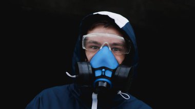 Zehirli gaz için koruma respiratör yarım maske