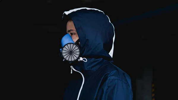 Védelmi légzővezeték fél maszk mérgező gáz — Stock Fotó