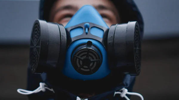 Perlindungan respirator setengah masker untuk gas beracun — Stok Foto