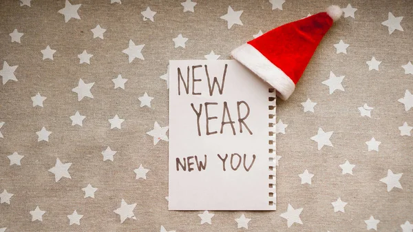 Text new year new you in the new year notebook — Stock Photo, Image