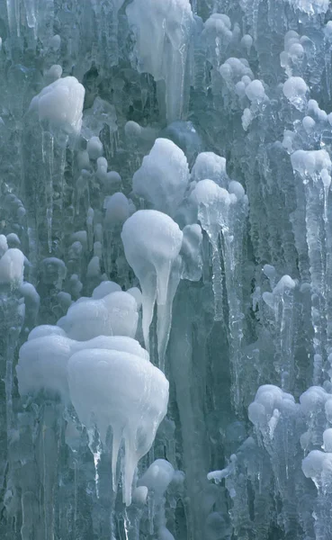 Eisbildung Der Canyonoberfläche Winter Vollbild — Stockfoto