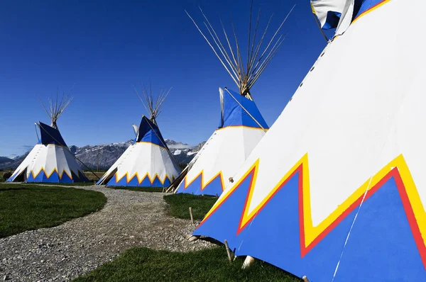 Teepees Stoney Nakoda Resort Kananaskis Village Alberta Canada — Stock Photo, Image