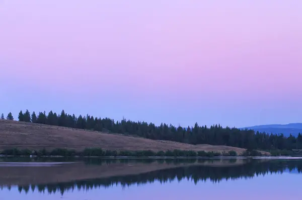 Courtney Lake Anoitecer Perto Merritt Colúmbia Britânica Canadá — Fotografia de Stock