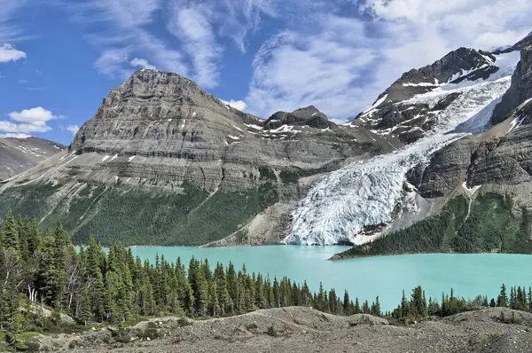 Paesaggio Panoramico Con Lago Berg Ghiacciaio Berg Mount Robson Provincial — Foto Stock