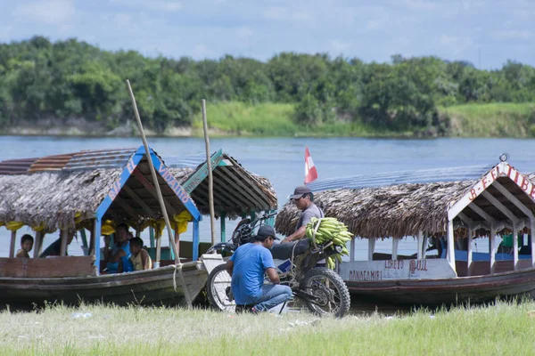 Indiginous Bora Dorpelingen Kapitari Village Buurt Van Manacamiri Amazone Peru — Stockfoto