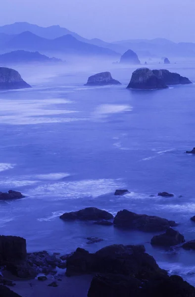 Cannon Beach Ecola State Park Dusk Oregon Usa — Stock Photo, Image