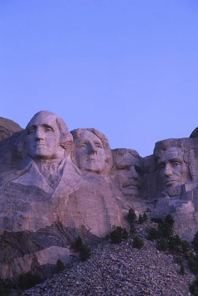 Monte Rushmore Talla Piedra Los Presidentes Amanecer Dakota Del Sur —  Fotos de Stock