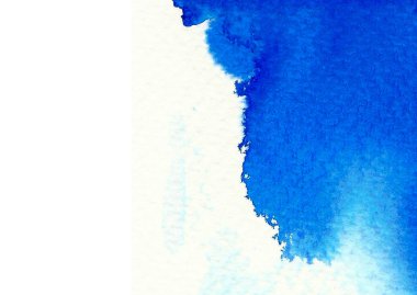 mavi alan derinliği arka plan suluboya el boyama