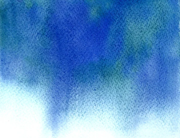 Niebieski Miejsce Głębokość Tła Dłoń Akwarela Malarstwo — Zdjęcie stockowe