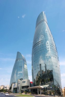 Bakü, Azerbaycan - Bakü 'de Alev Kuleleri, Azerbaycan.