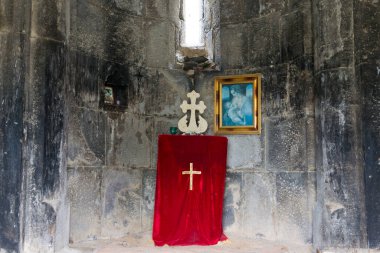 Alaverdi, Ermenistan - Haghpat köyündeki Haghpat Manastırı, Alaetti, Lori, Ermenistan. Haghpat ve Sanahin Manastırı Dünya Mirası Bölgesi 'nin bir parçasıdır..