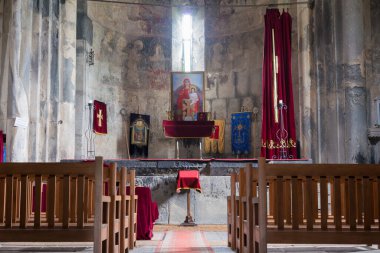 Alaverdi, Ermenistan - Haghpat köyündeki Haghpat Manastırı, Alaetti, Lori, Ermenistan. Haghpat ve Sanahin Manastırı Dünya Mirası Bölgesi 'nin bir parçasıdır..